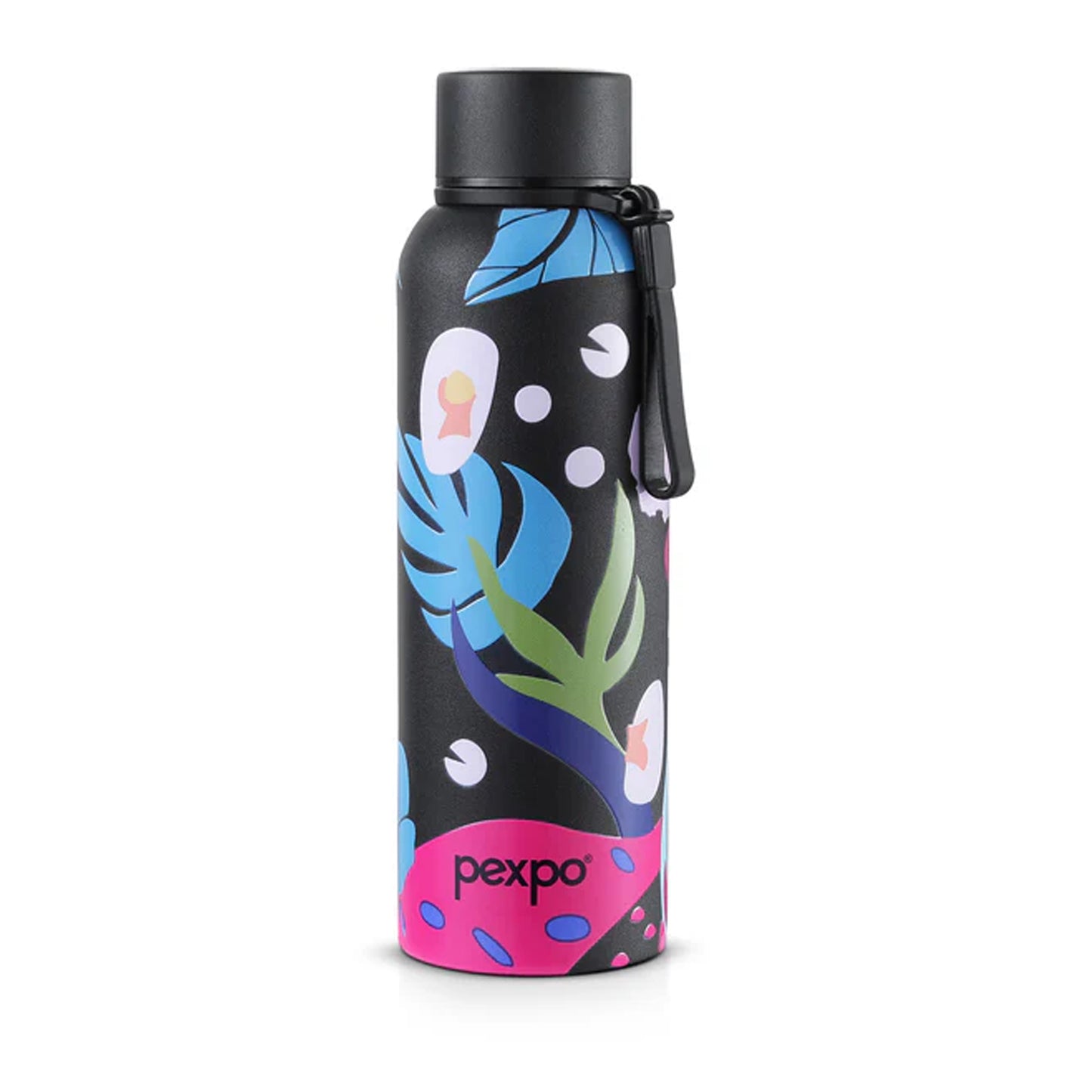 Pexpo Stainless Steel Printed Water Bottle 800 Ml Approx (1 Pc)