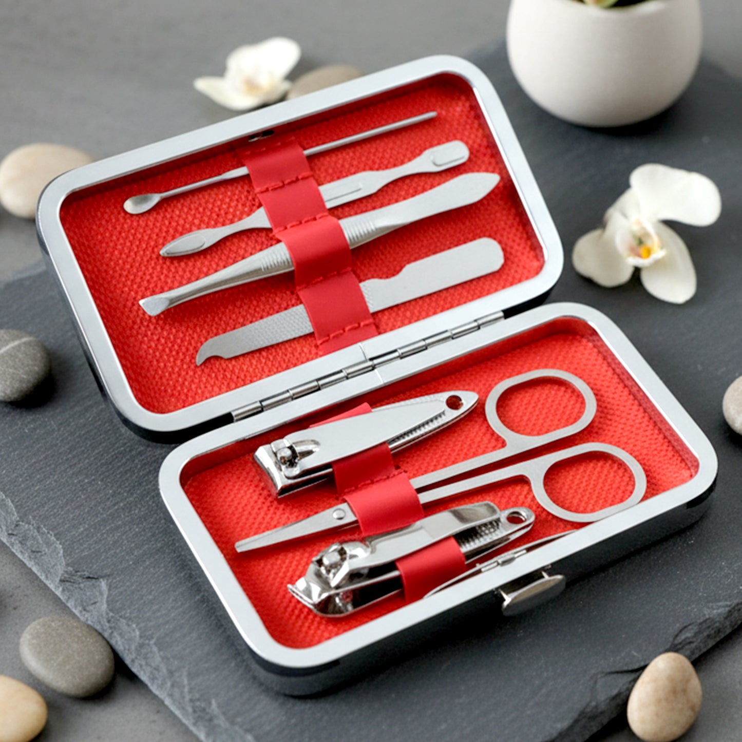 7 In 1 Stainless Steel Manicure Pedicure Grooming Kit