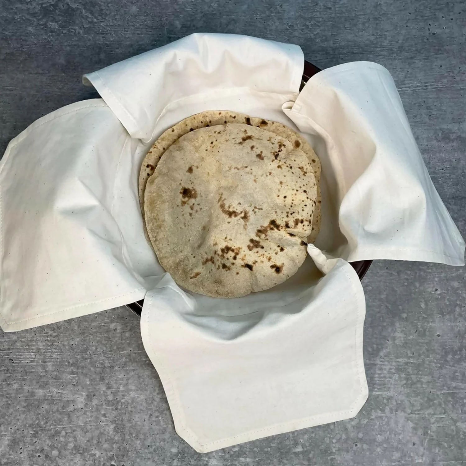 Multipurpose Cotton Roti Cloth Cover Round Roti Cover  (51 X 51 Cm Pack Of 2 )