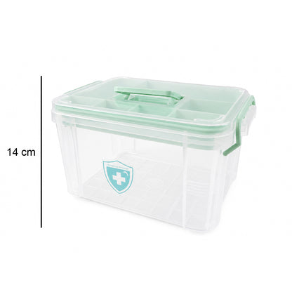 Plastic Medicine Storage Box With Lid For First Aid Tablet  Healthcare Organizer (1 Pc)