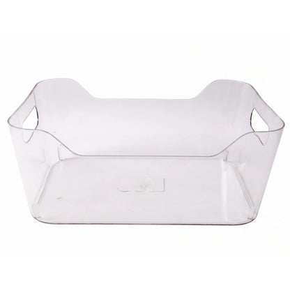 Transparent Plastic Storage Box Organizer With Handle For Fridge Pantry (1 Pc)
