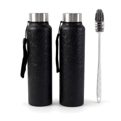 Buy 1 Stainless Steel Water Bottle With Free Cleaning Brush And Bottle (1 Set)