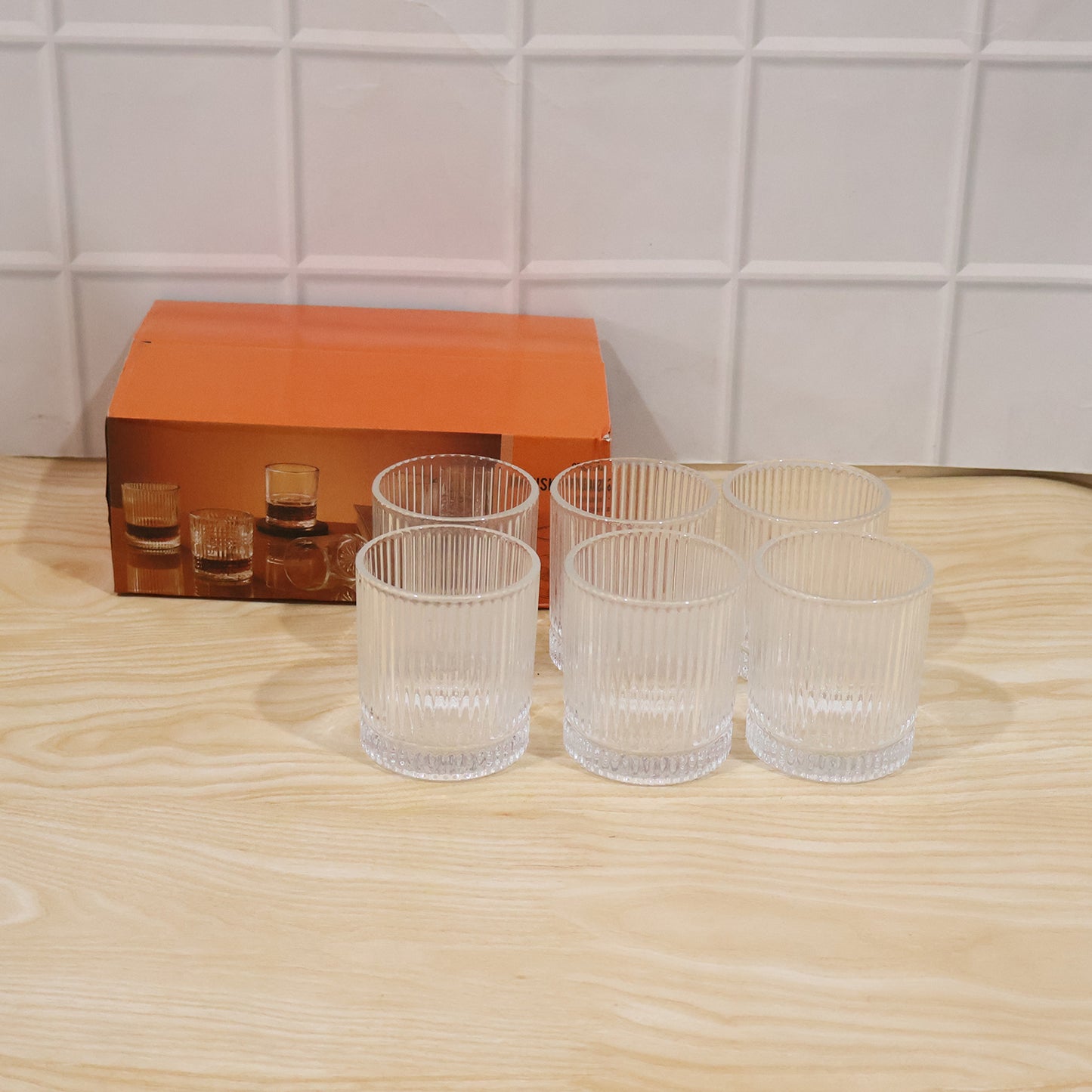 Premium Crystal Glass Tumbler (6 Pc Set 250 Ml Each)