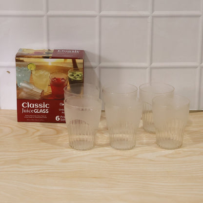 Classic Plastic Juice Glass Set Unbreakable Water Tumbler For Home (6 Pc Set)