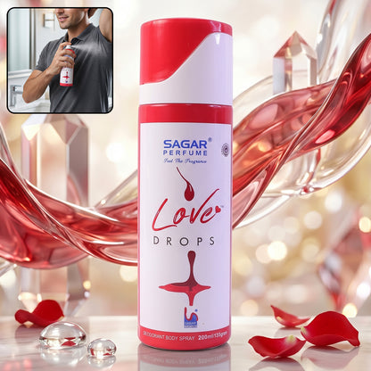 Sagar Love Drops Perfume Deodorant Body Spray Long Lasting (200 Ml)