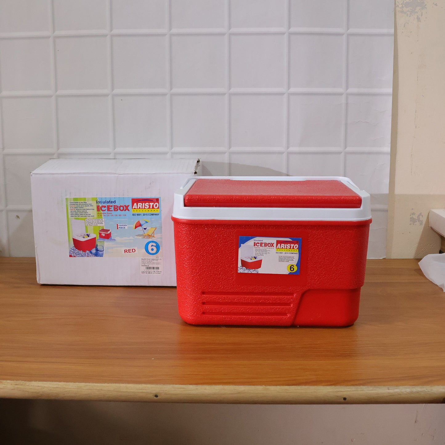Heavy Duty Insulated Ice Box (1 Pc Red  6ltr)