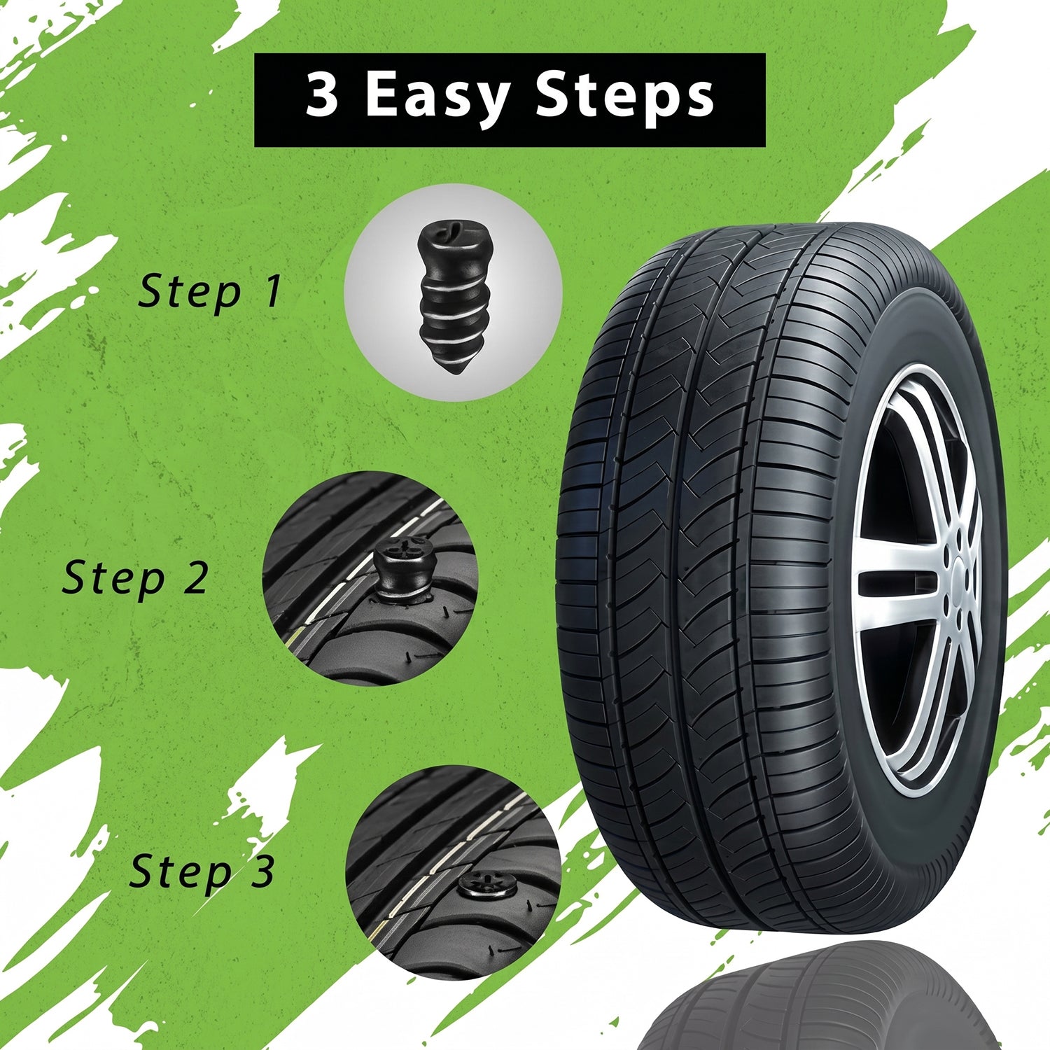 Car  Biketire Puncture Repair Nail Screw (10 Pc Pink)