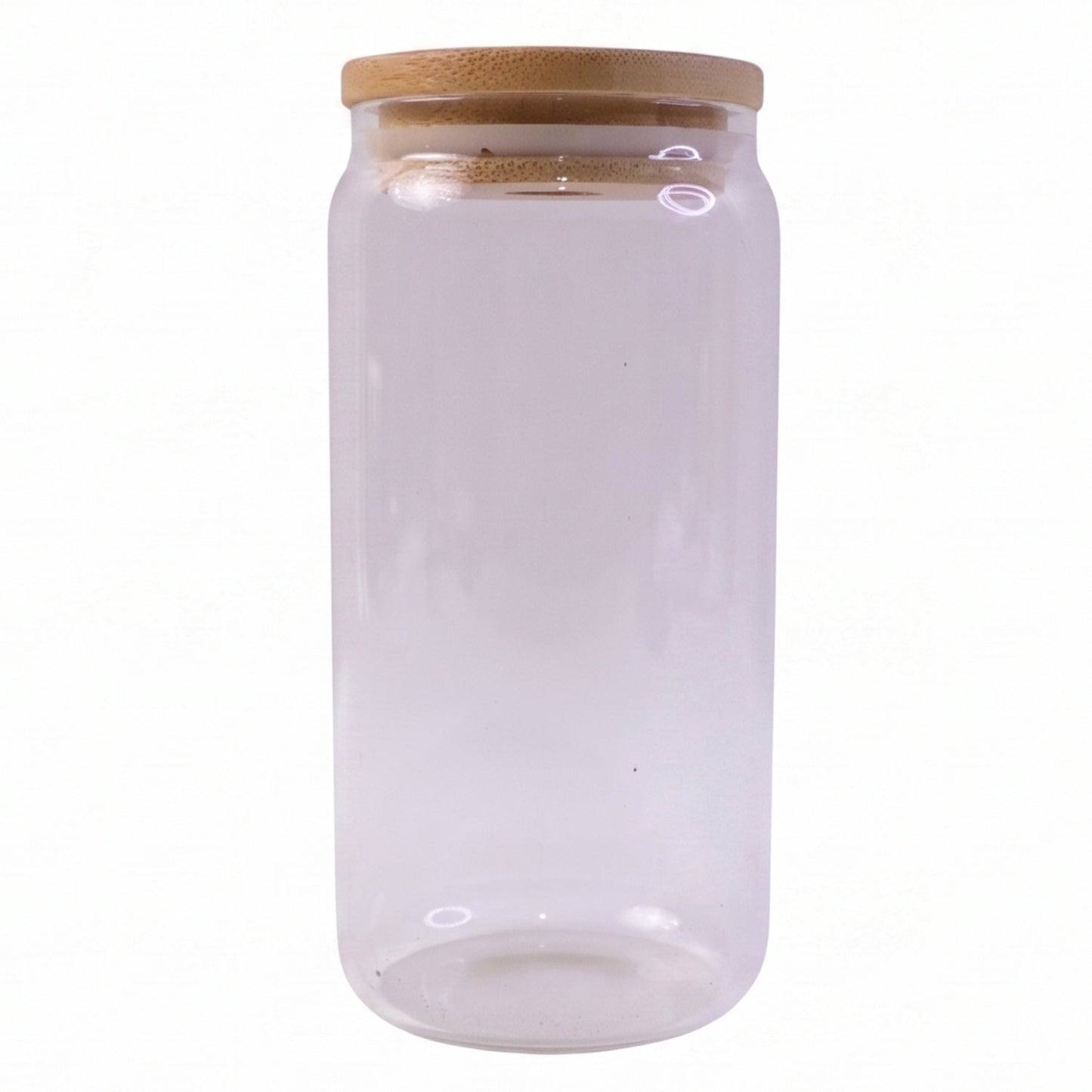 Airtight Glass Storage Jar With Bamboo Wooden Lid For Kitchen Canister (1 Pc)