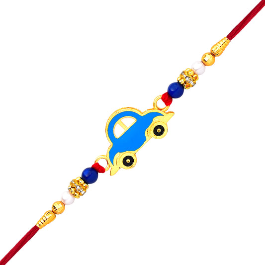 Blue Car Rakhi For Kids