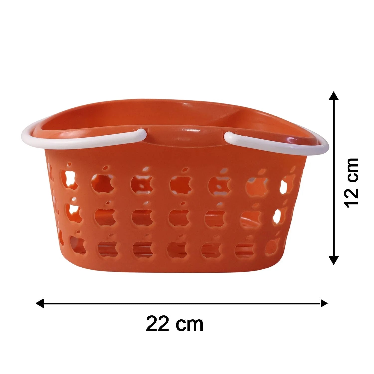 Plastic Storage Basket With Handle For Fruits Vegetables And Shopping (1 Pc)