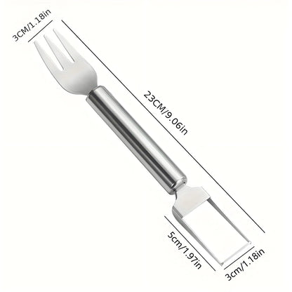 Stainless Steel 2 In 1 Watermelon Slicer Cutter With Fork Fruit Tool (1 Pc)
