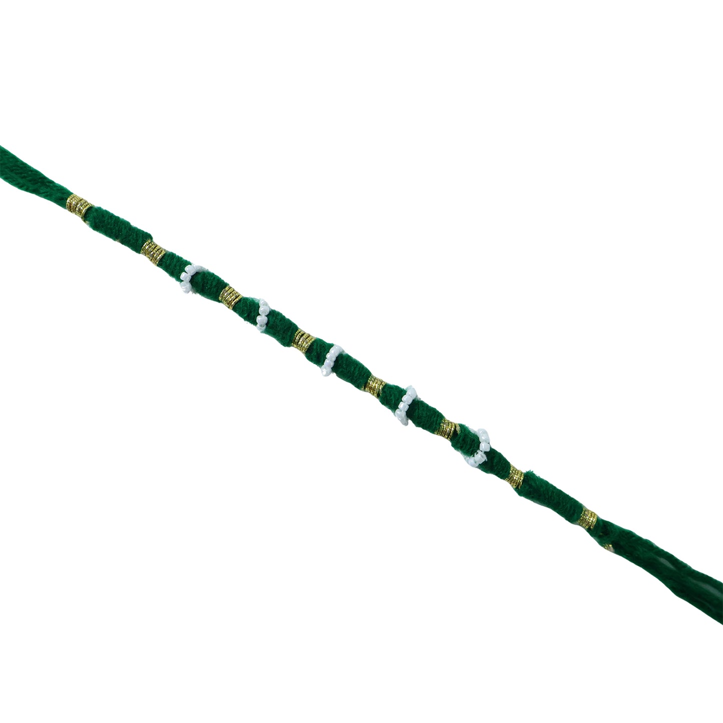 Traditional Green Pearl Beaded Rakhi (1 Pc Mix Color)