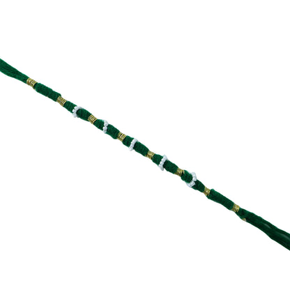 Traditional Green Pearl Beaded Rakhi (1 Pc Mix Color)