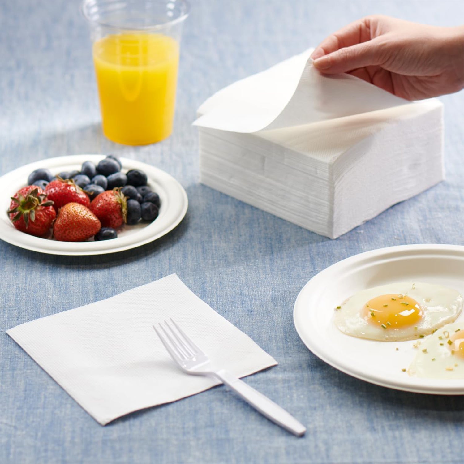 Soft  Absorbent Disposable Tissue Napkins   Paper (75 Pc)