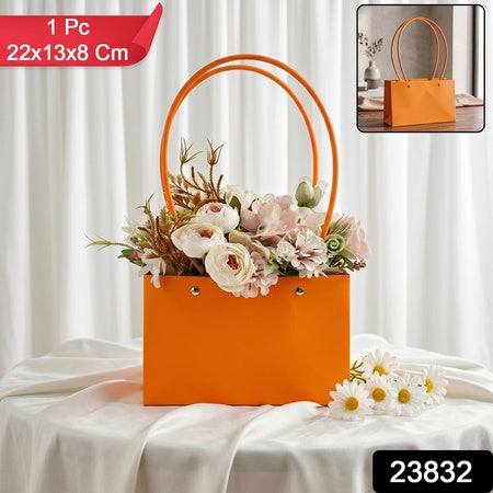 Stylish Foldable Flower Packaging Bag With Handle For Bouquet And Gifting (1 Pc)