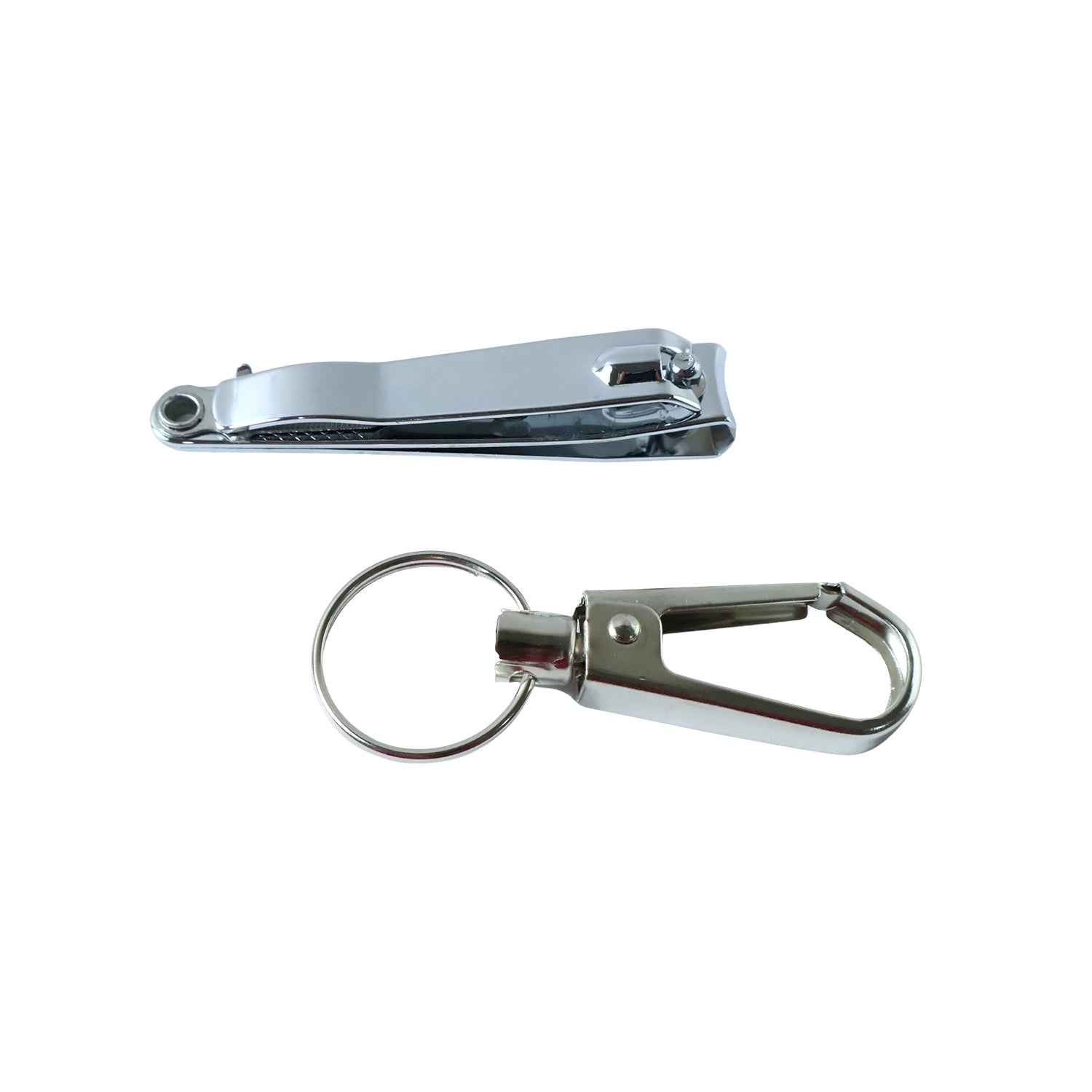 Stainless Steel Nail Clipper Set With Keychain Holder (2 Pc)