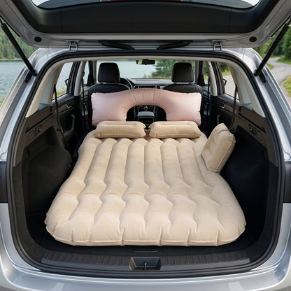 Car Air Mattress Bed Set With Inflatable Pillows And Cushions (1 Set  Mix Design)