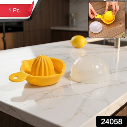 Yellow Hand Operated Citrus Juicer Manual Lemon Orange Squeezer For Home (1 Pc)