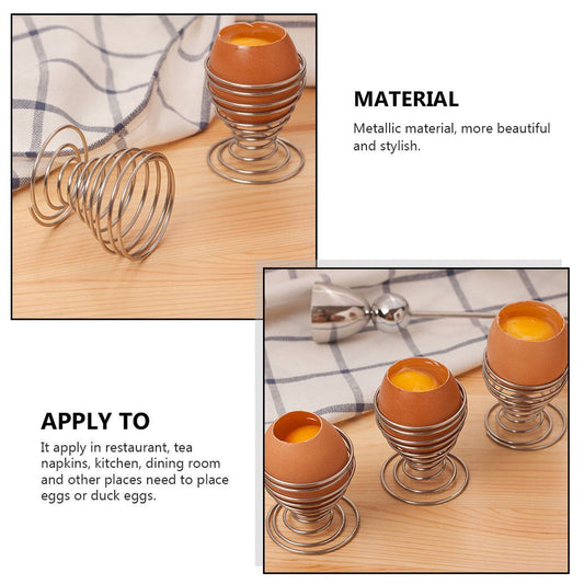 Stainless Steel Spring Egg Cup Holder (1 Pc)