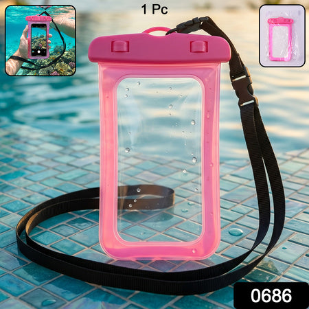 Waterproof Mobile Pouch Cover  1 Pc Universal Sealed Phone Case With Lanyard