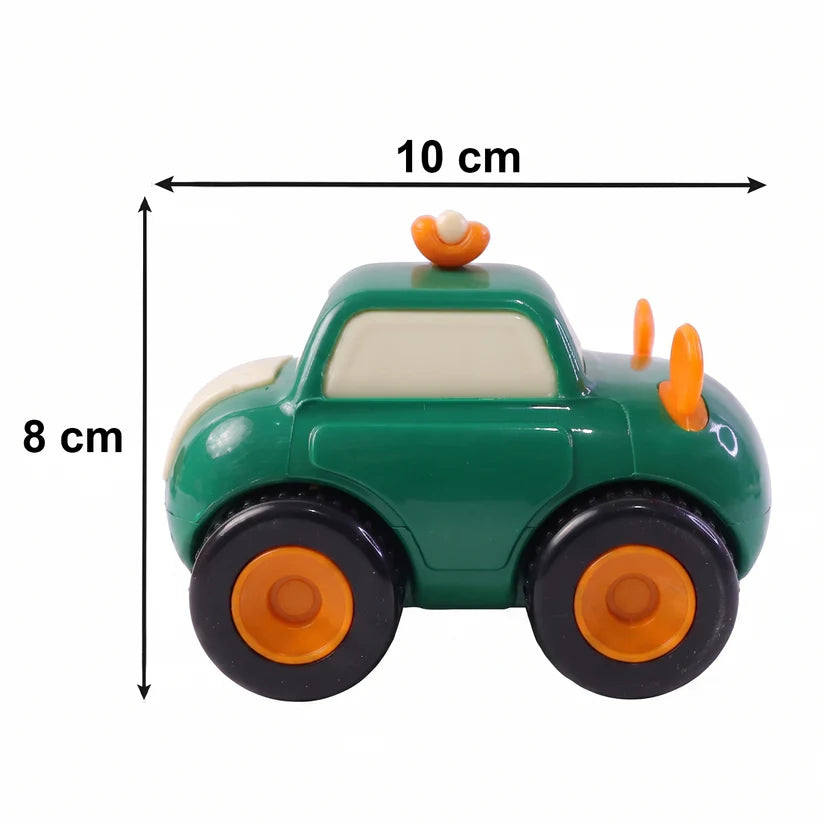 Funwoods Animal Cartoon Pull-back Toy Car - (4 Pc  Set)