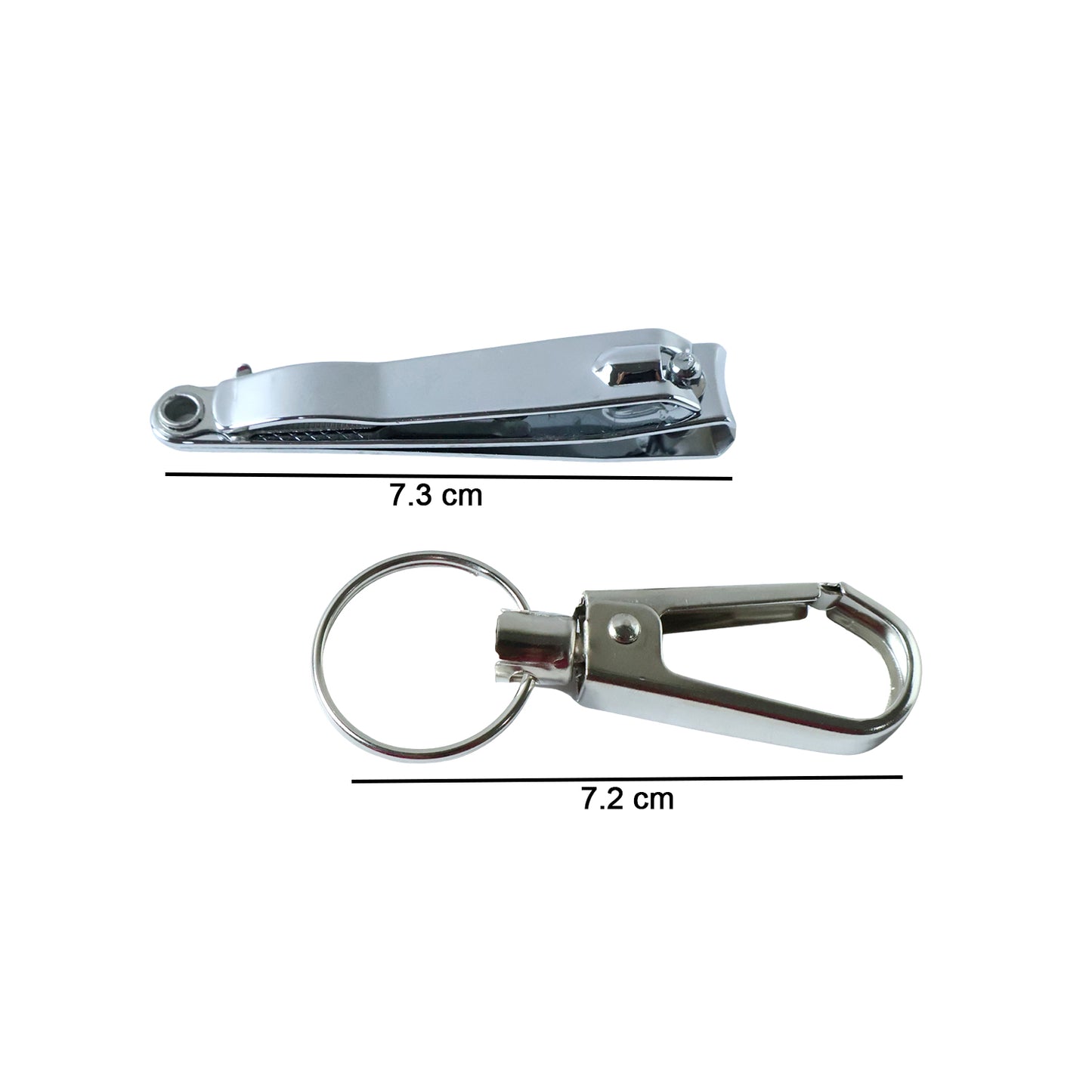 Stainless Steel Nail Clipper Set With Keychain Holder (2 Pc)
