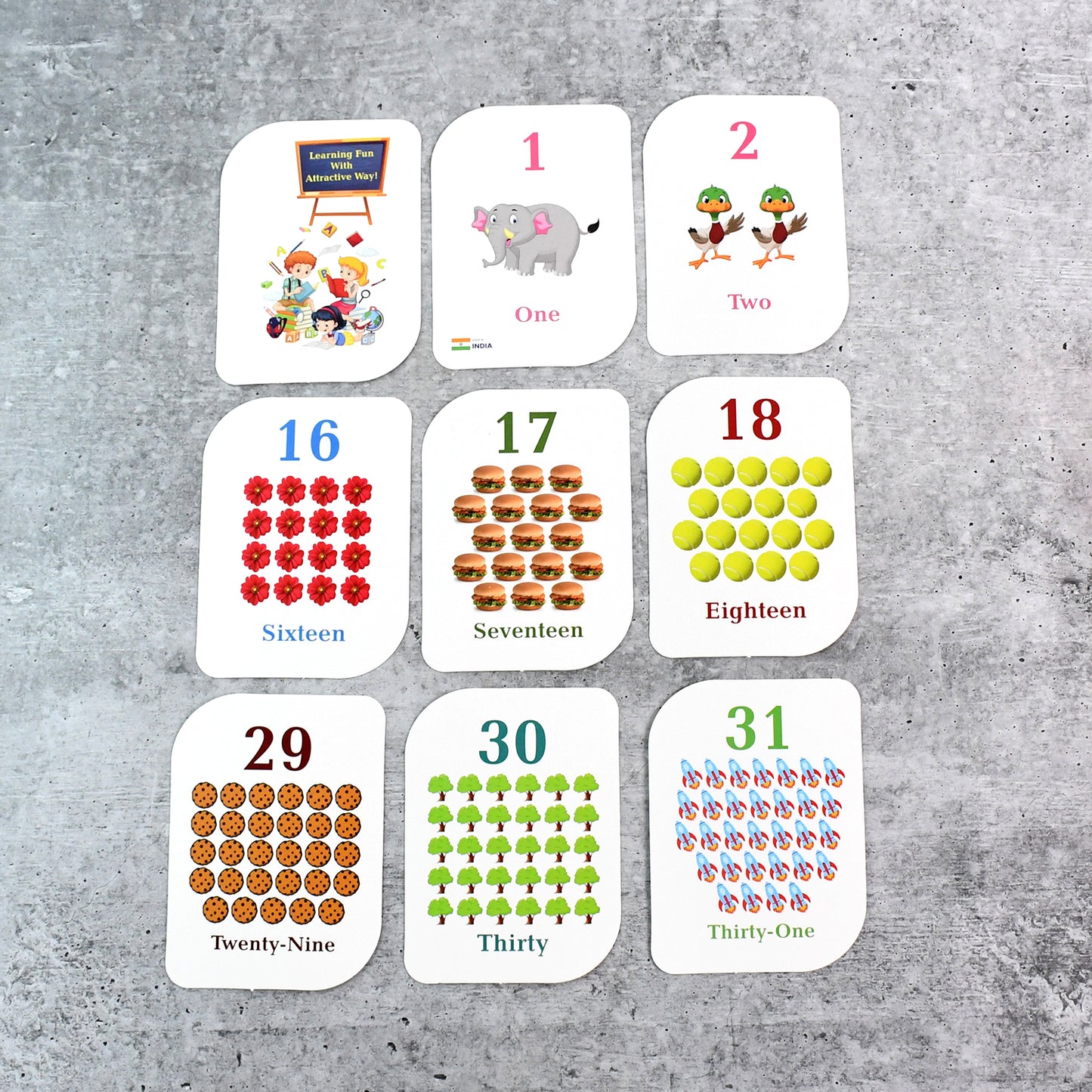 Kid Kraft Early Learner 32-piece Number Flashcard Set