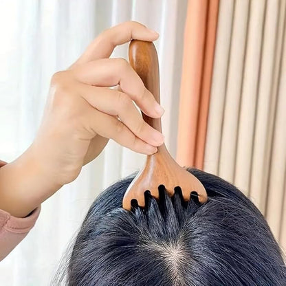 Manual Wooden Style Head  Neck Scalp Massager (1 Pc)