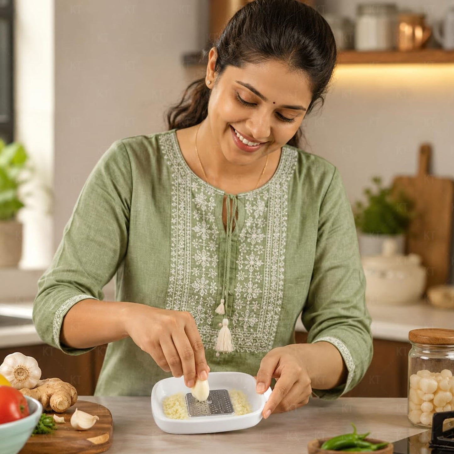 Garlic Ginger Grater Plate  Quick Mess-free Food Prep Tool