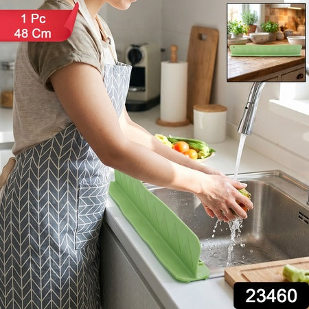 Flexible Silicone Kitchen Sink Splash Guard (48 Cm  1 Pc)