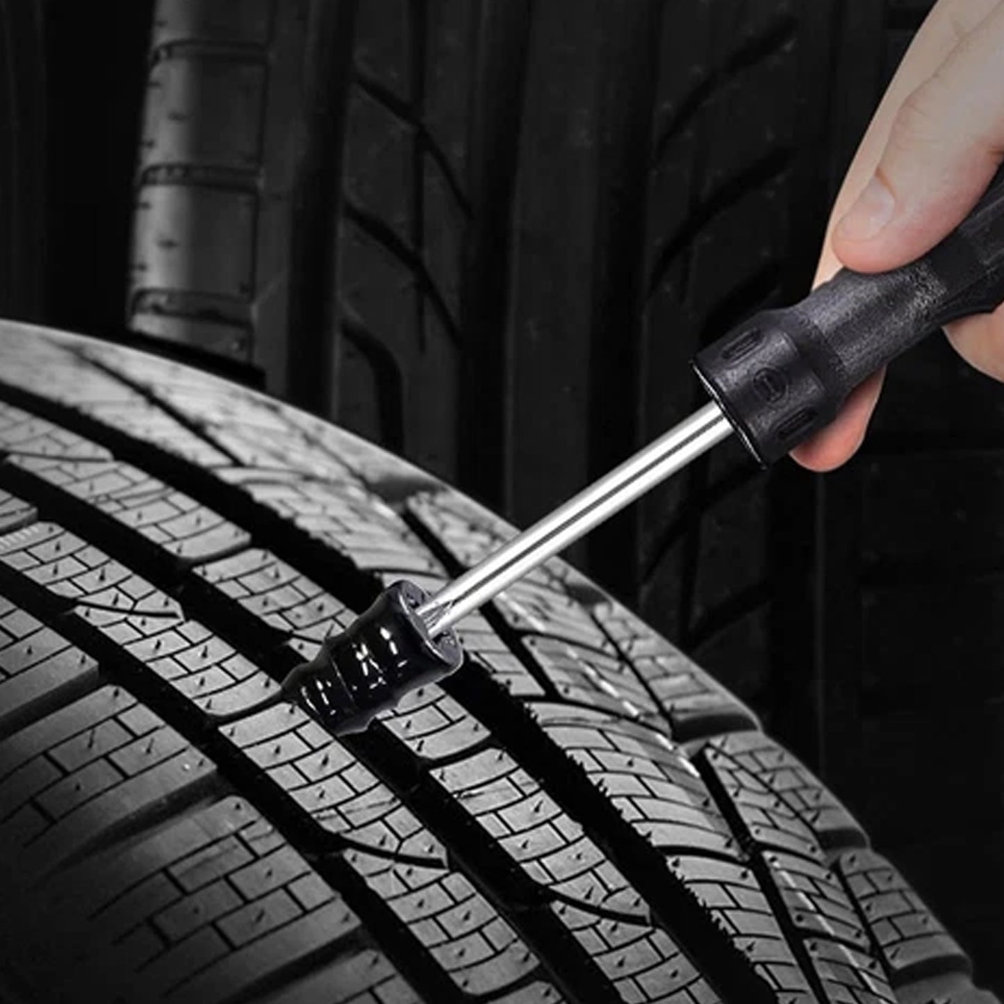Car  Biketire Puncture Repair Nail Screw (10 Pc Black)