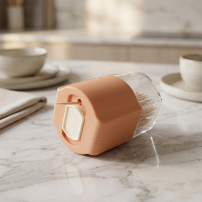 Toothpick Dispenser Box Set Automatic Pop-up Holder For Dining Table (1 Set)