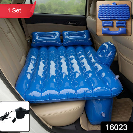Portable Inflatable Car Air Mattress Bed With Pillow Set (1 Set)
