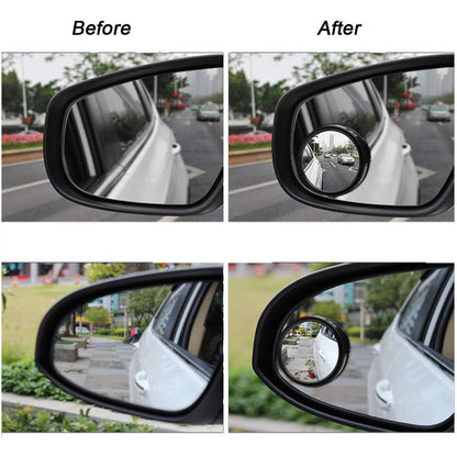 2 Pc Car Blind Spot Convex Side Mirror Set