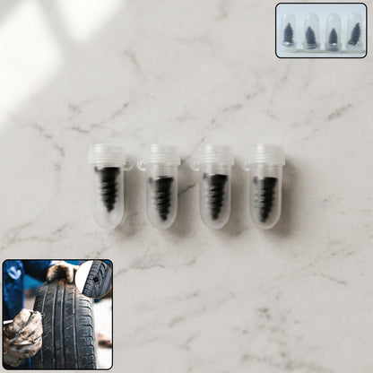 Car  Biketire Puncture Repair Nail Screw (4 Pc Black)