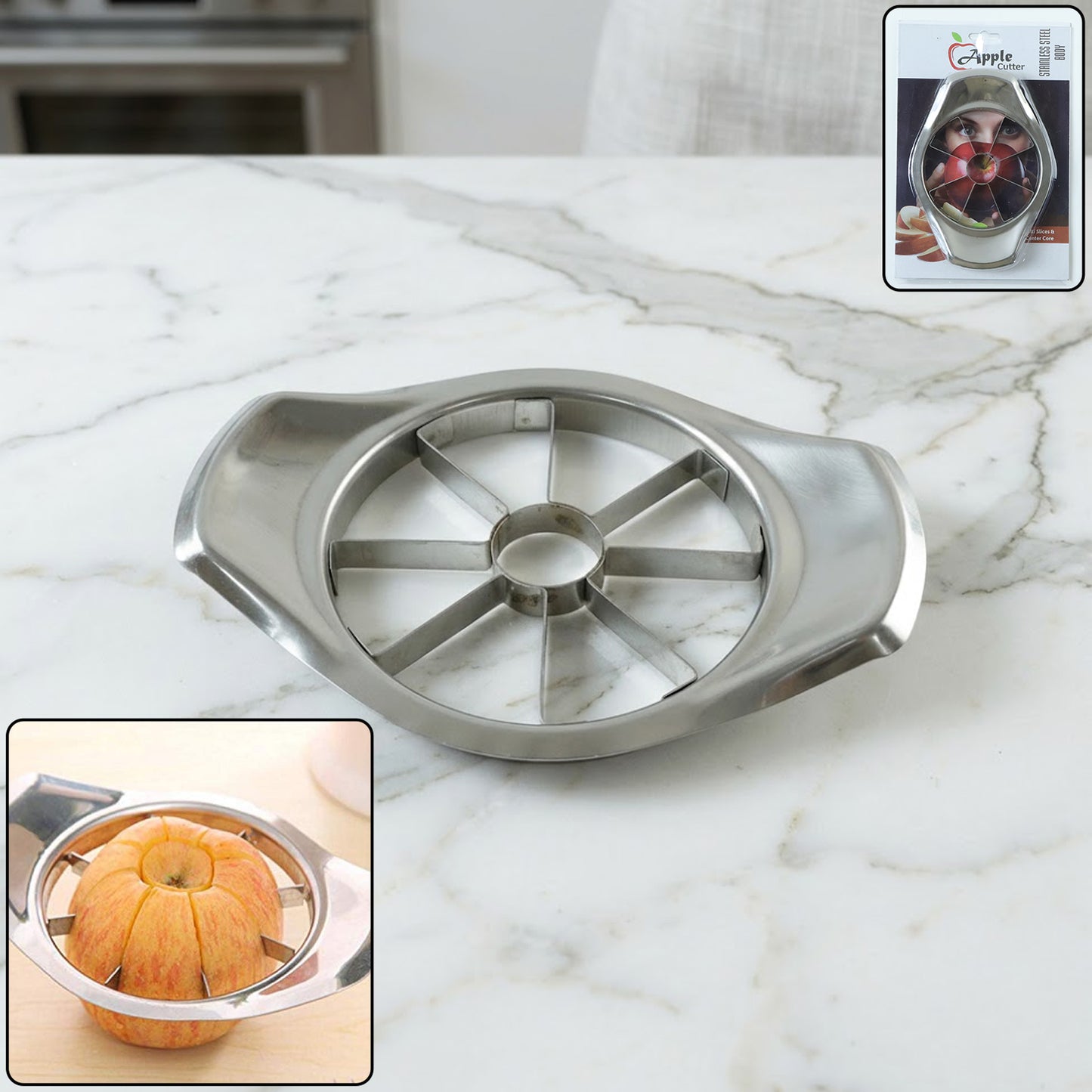 Heavy Duty Stainless Steel Apple Cutter  Slicer (1 Pc)