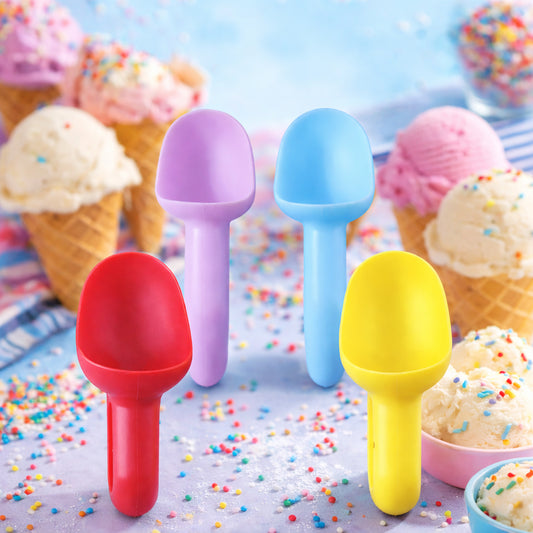 Plastic Ice Cream Scoop Set (4 Pc)