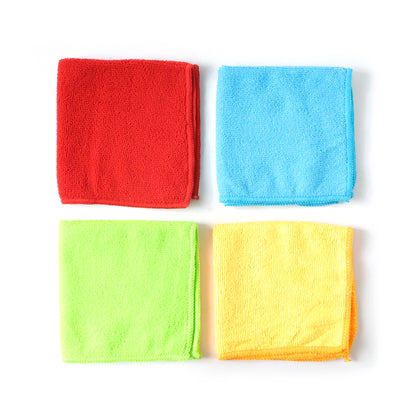 Microfiber Cleaning Cloths 4 Pc Set Multipurpose Cleaning Towel Napkin