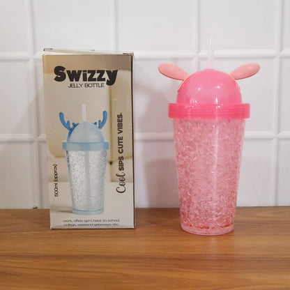 Cute Bunny Ear Design  Tumbler Sipper Bottle (500 Ml 1 Pc)