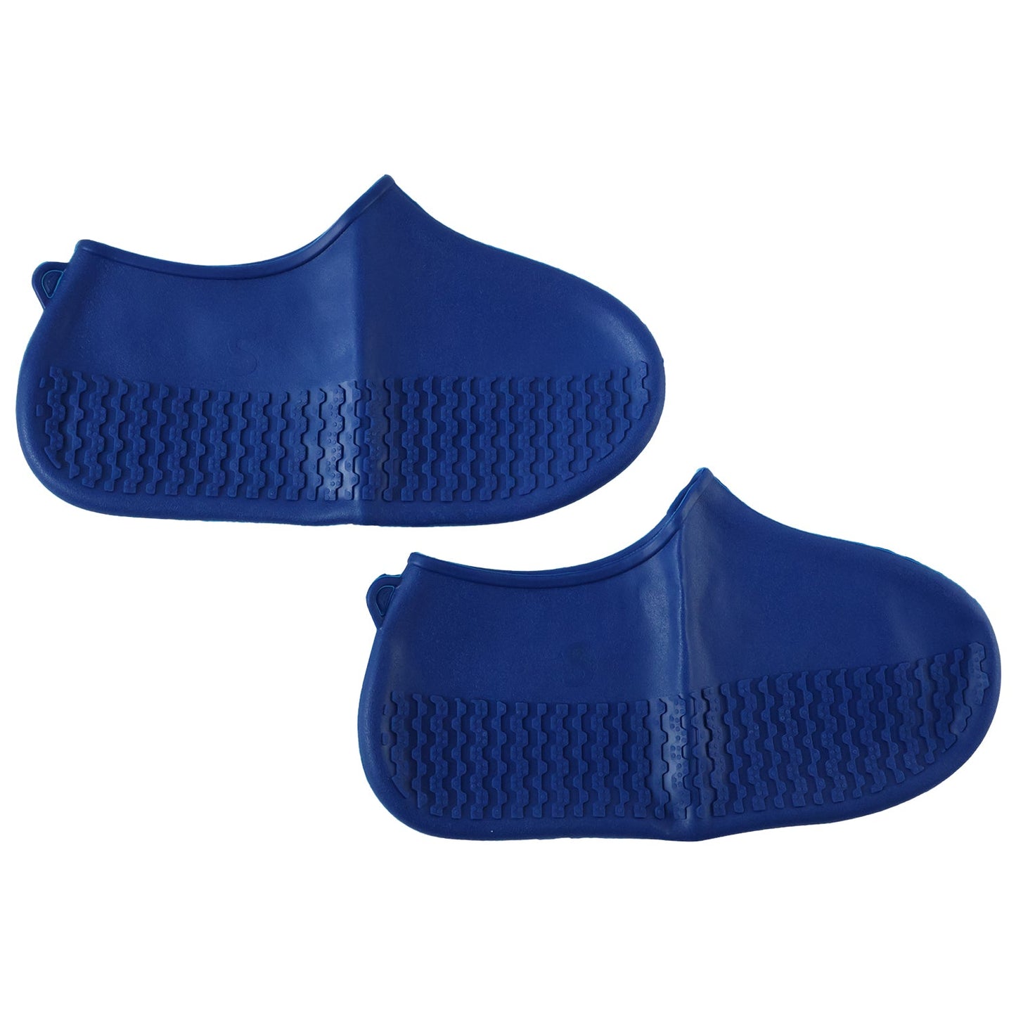 Reusable Waterproof Silicone Rain Shoe Cover Blue Small Non Slip (1 Pair)