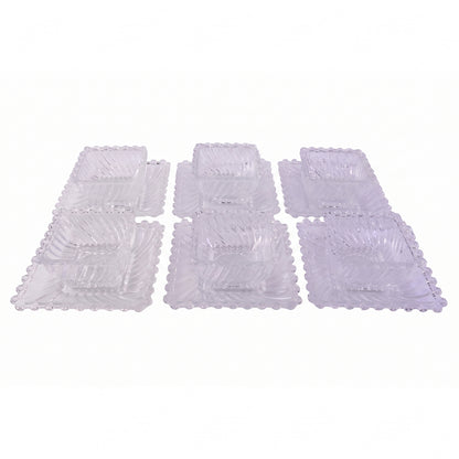 Royal Premium Glassware Serving Plate And Bowl (12 Pc Set)