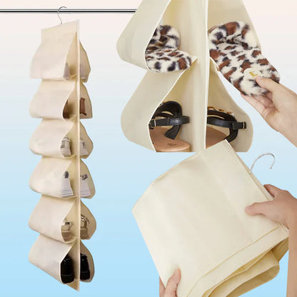 12 Grids Hanging Storage Bag (1 Pc  12 Pocket  Mix Color)