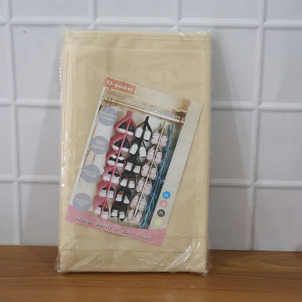 12 Grids Hanging Storage Bag (1 Pc  12 Pocket  Mix Color)