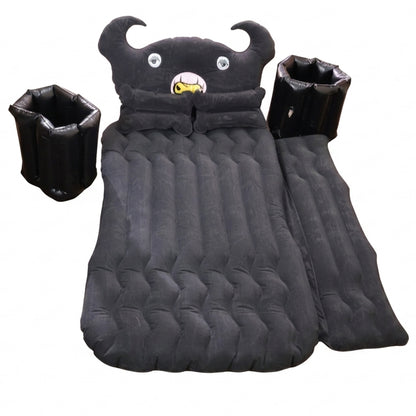 Car Air Mattress With Black Monster Pillow And Cushions For Kids And Adults (1 Set)