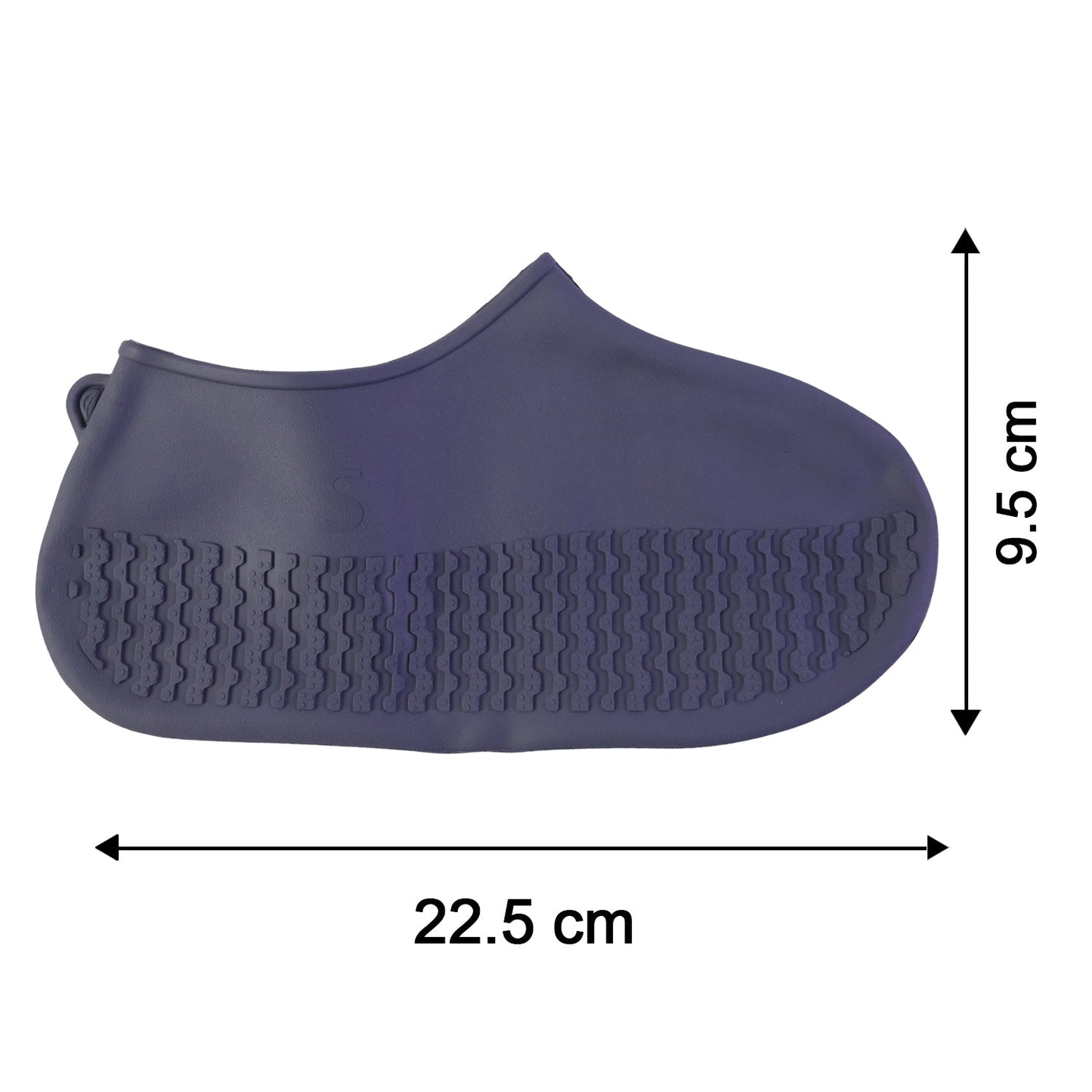 Reusable Waterproof Silicone Rain Shoe Cover Grey Small Non Slip (1 Pair)