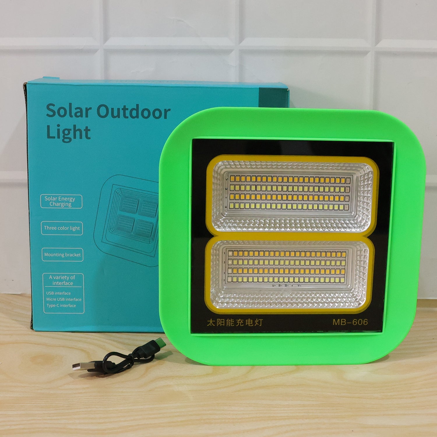 Solar Rechargeable Led Flood Light  Portable Outdoor Illumination