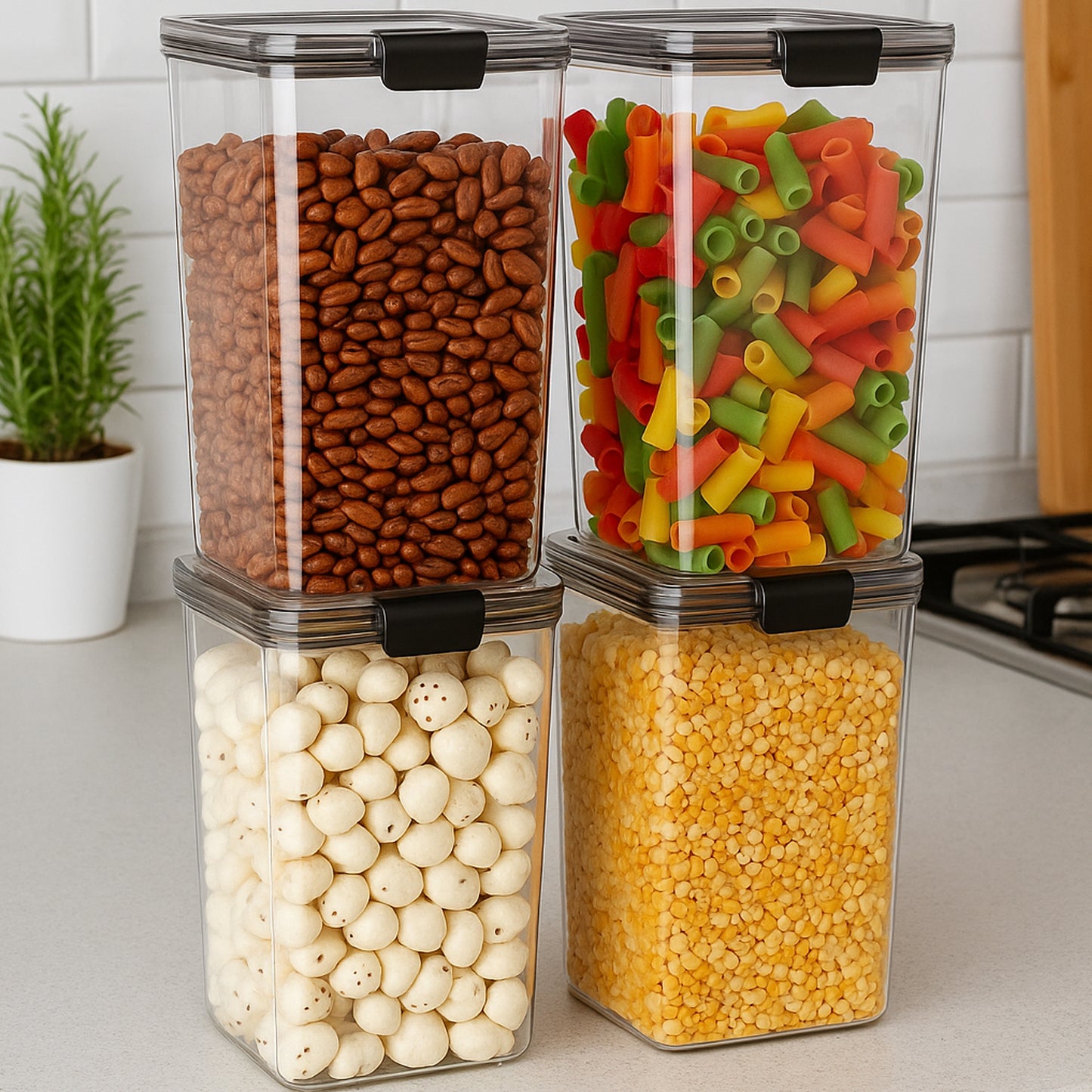 1700 Ml Airtight Lock  Lock Plastic Storage Container (1 Pc)
