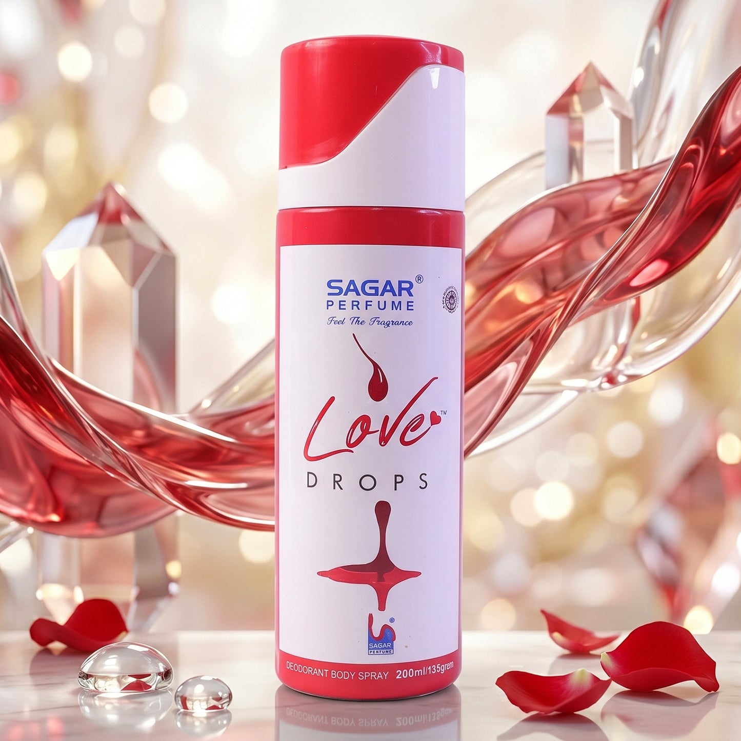 Sagar Love Drops Perfume Deodorant Body Spray Long Lasting (200 Ml)