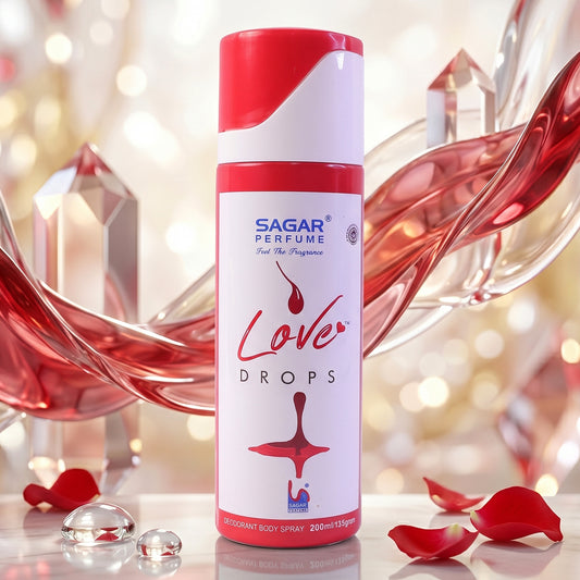 Sagar Love Drops Perfume Deodorant Body Spray Long Lasting (200 Ml)