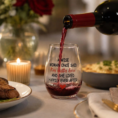 Printed Quote Drinking Glass Tumbler For Wine And Everyday Beverages (1 Pc)
